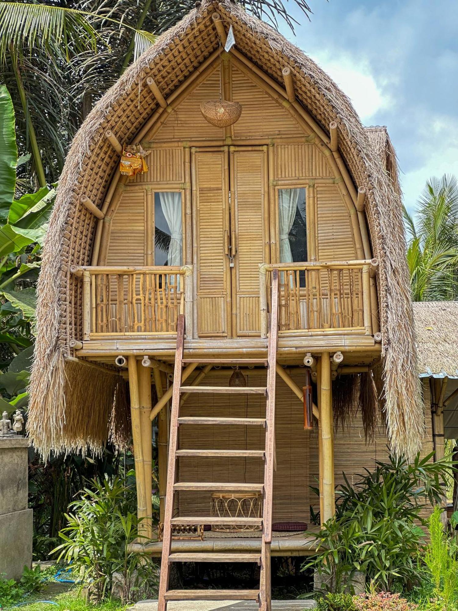 Kawig Bamboo House - Ricefield View, Eco Bamboo Home Tampaksiring Exterior photo