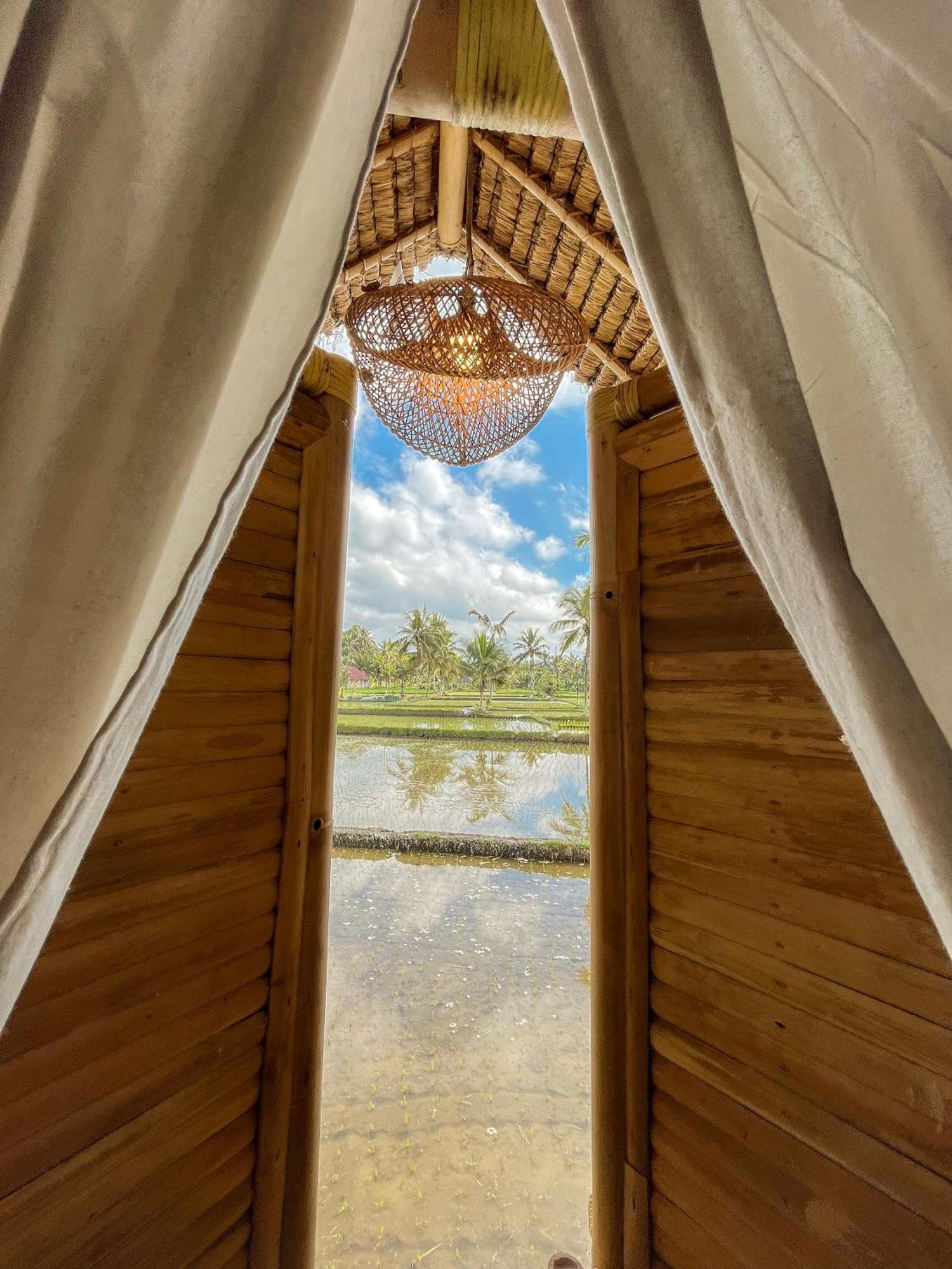 Kawig Bamboo House - Ricefield View, Eco Bamboo Home Tampaksiring Exterior photo