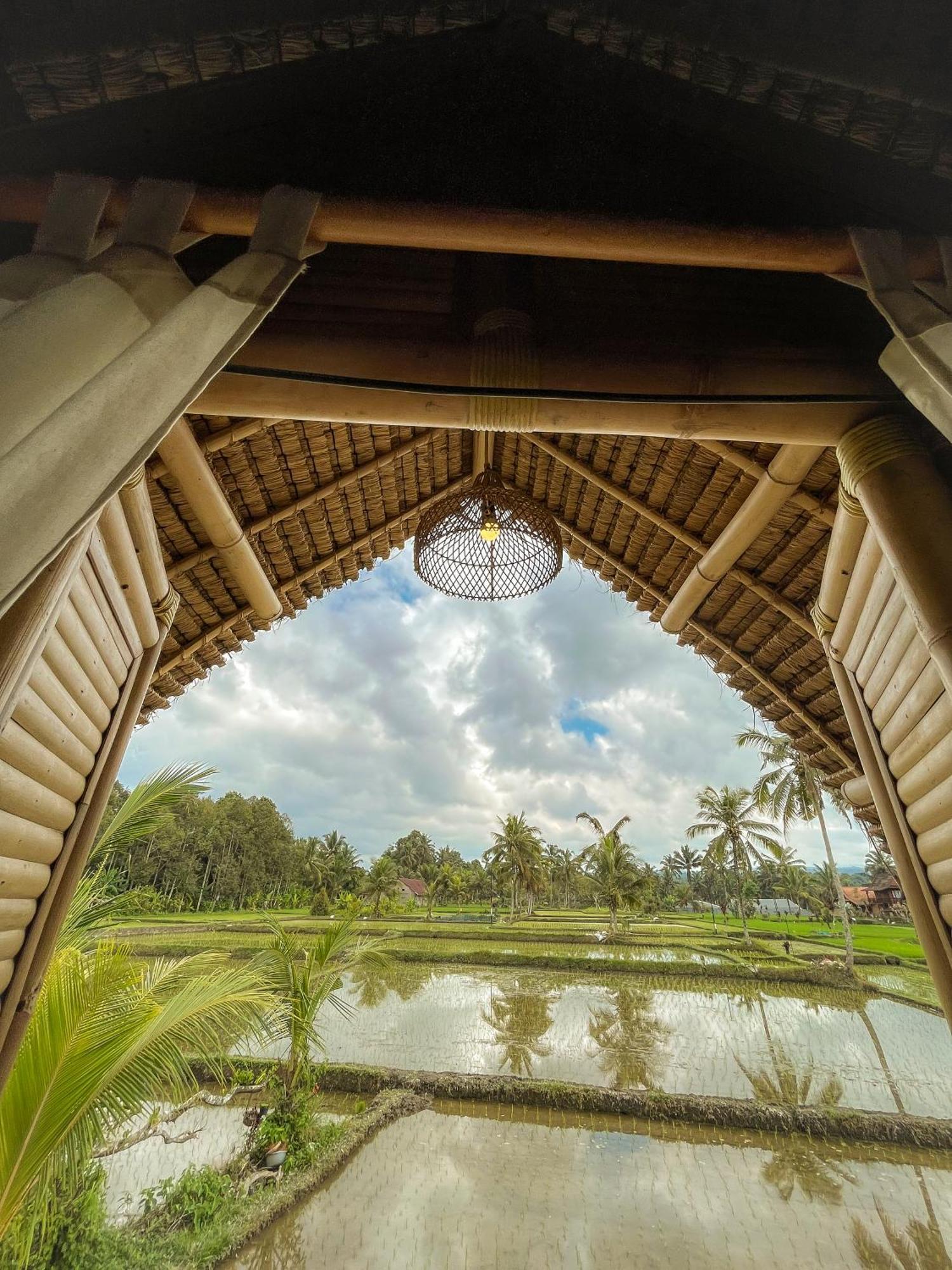 Kawig Bamboo House - Ricefield View, Eco Bamboo Home Tampaksiring Exterior photo